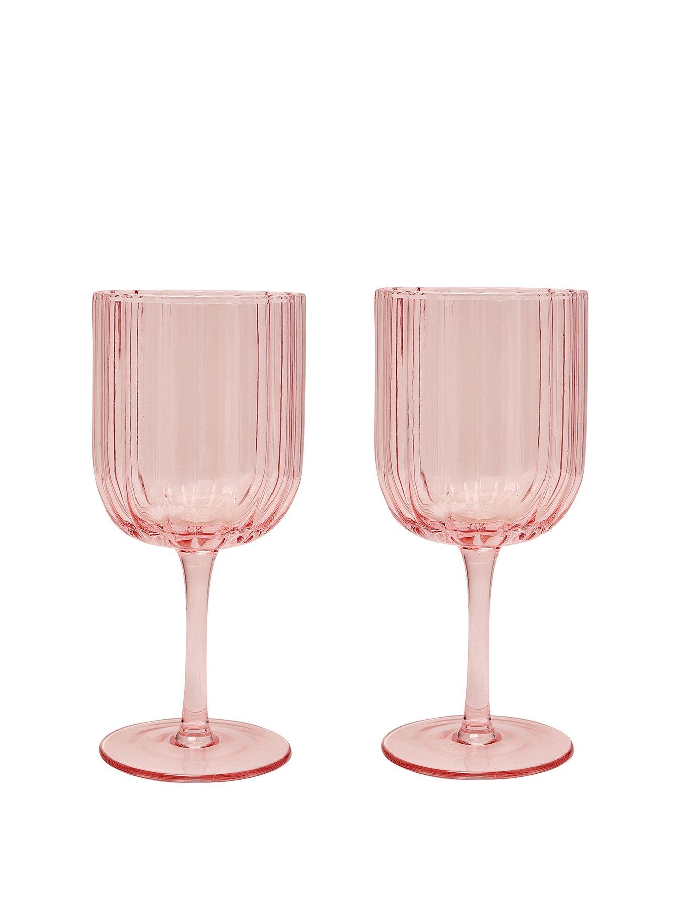 Product photograph of Hestia Scalloped Wine Glasses Ndash Set Of 2 from very.co.uk