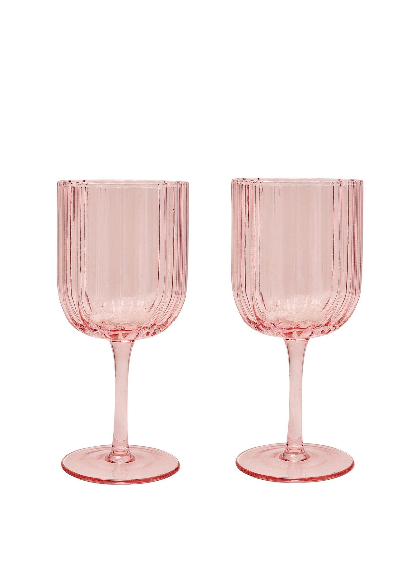 Image 1 of 2 of Hestia Scalloped Wine Glasses &ndash; Set of 2