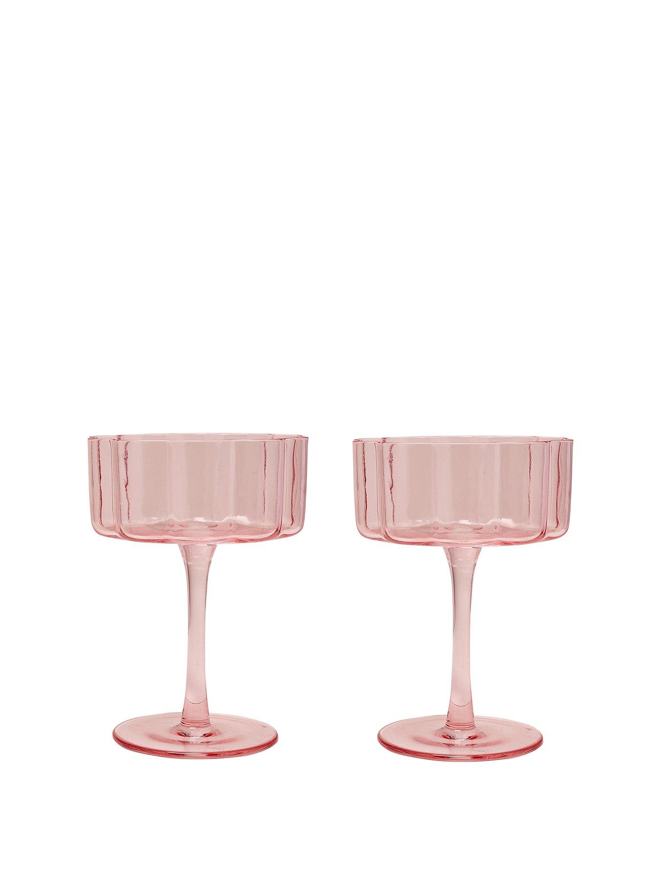 Product photograph of Hestia Scalloped Martini Glasses Ndash Set Of 2 from very.co.uk