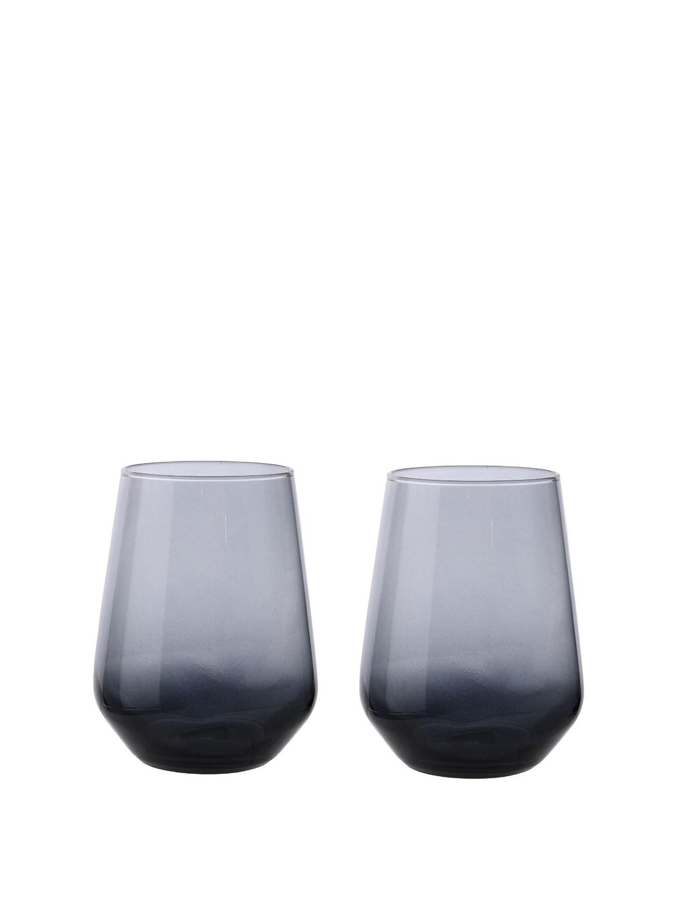undefined Set of 2 Grey Ombre Tumbler Glasses