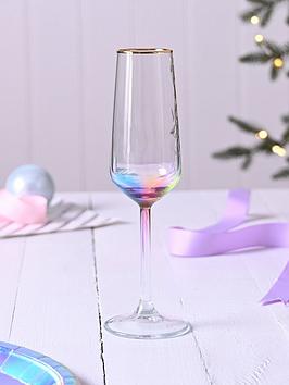 Product photograph of Hestia Set Of 2 Rainbow Champagne Glasses from very.co.uk