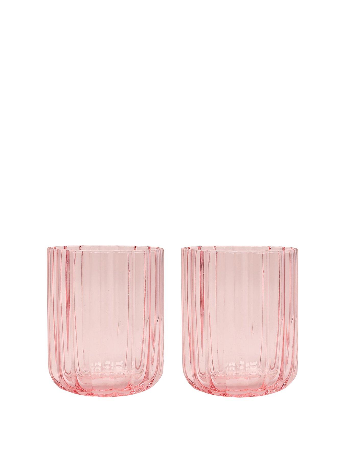 Product photograph of Hestia Scalloped Short Glass Tumblers Ndash Set Of 2 from very.co.uk