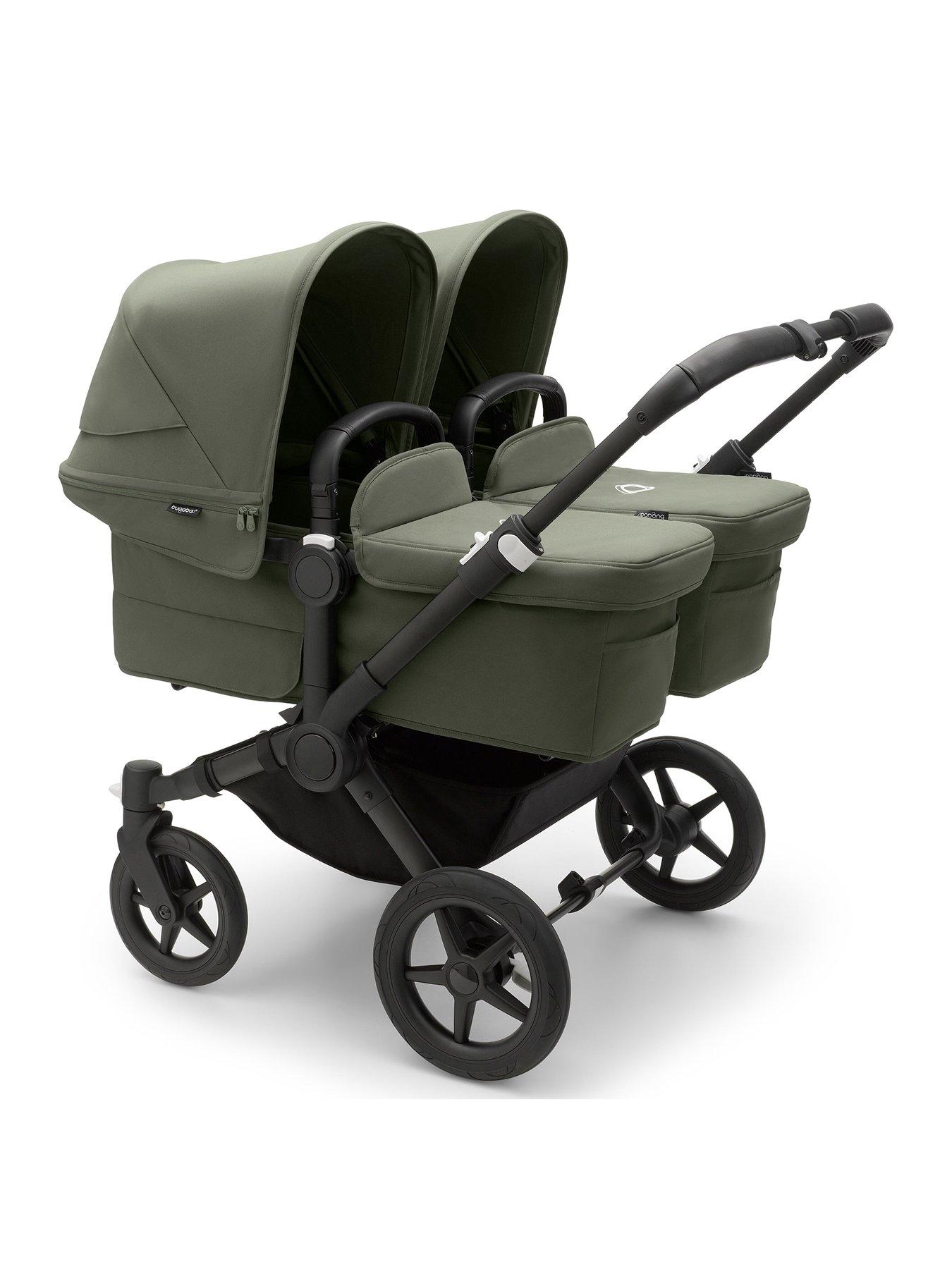 Donkey 5 Twin Complete Pushchair Black Forest Green Forest Green