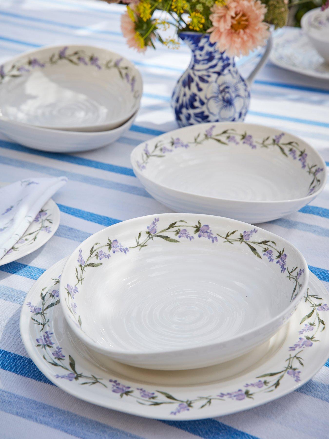 Product photograph of Portmeirion Sophie Conran For Portmeirion Lavandula Set Of 4 Pasta Bowls from very.co.uk