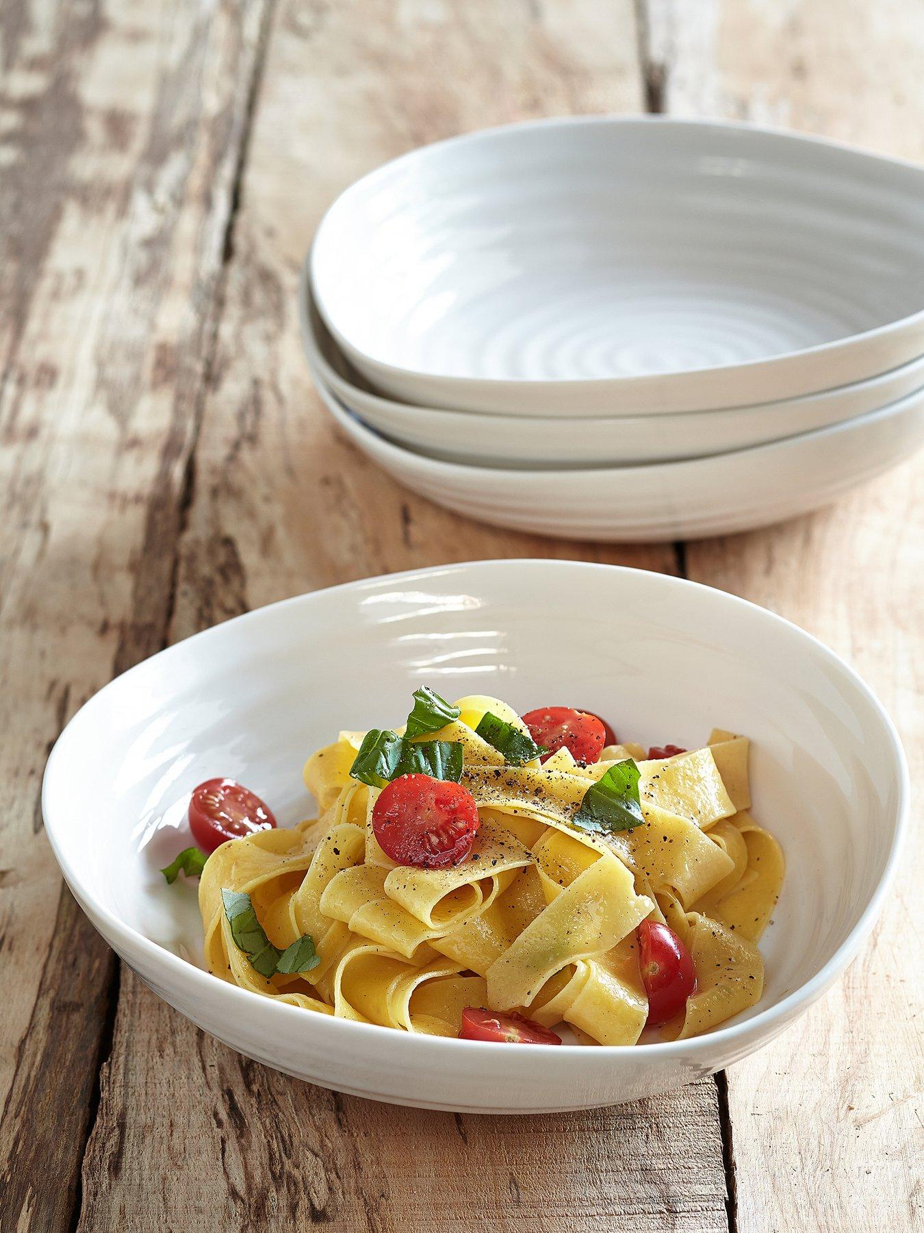 Product photograph of Portmeirion Sophie Conran White Set Of 4 Pasta Bowls from very.co.uk