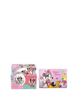 Product photograph of Disney Minnie Mouse 6 Piece Premium Kids Dinner And Placemat Set from very.co.uk
