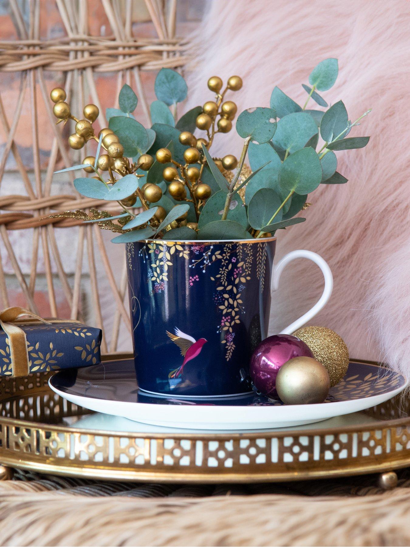 Image 1 of 4 of Sara Miller Chelsea Teacup &amp; Saucer Set &ndash; Navy