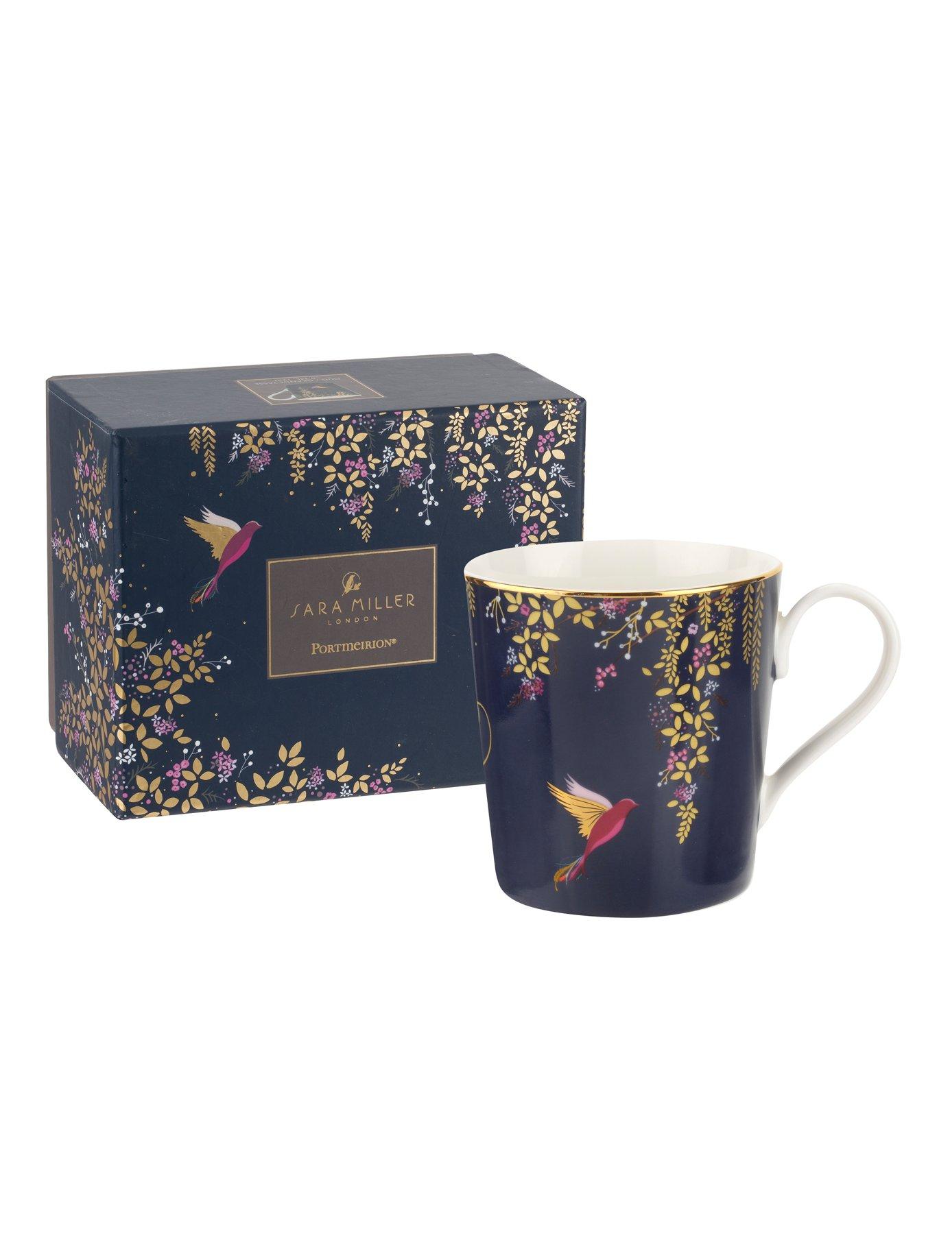 Image 4 of 4 of Sara Miller Chelsea Teacup &amp; Saucer Set &ndash; Navy