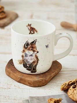 Product photograph of Royal Worcester Born To Be Wild Fox Mug from very.co.uk