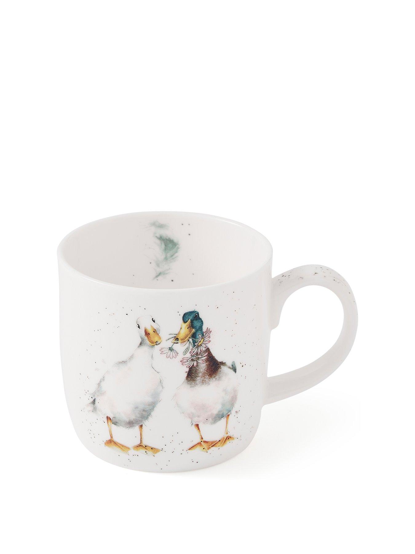 Tazza Wrendale Designs 'Duck Love' In Porcellana Fine Bone China, 0,3L, Con Anatra E Fiori, Regalo Originale - 2
