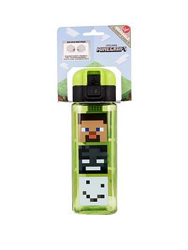 Product photograph of Minecraft Safety Lock Square Bottle from very.co.uk