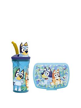 Product photograph of Bluey 3d Tumbler Amp Lunch Box Set from very.co.uk