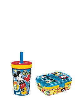 Product photograph of Disney Mickey Mouse 2 Piece Lunch Set from very.co.uk