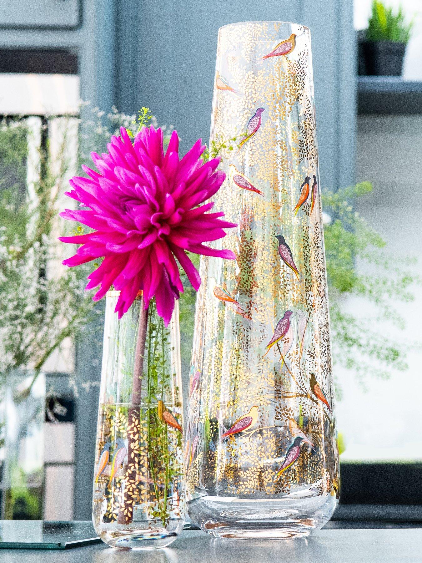 Product photograph of Sara Miller Chelsea Tall Glass Vase from very.co.uk