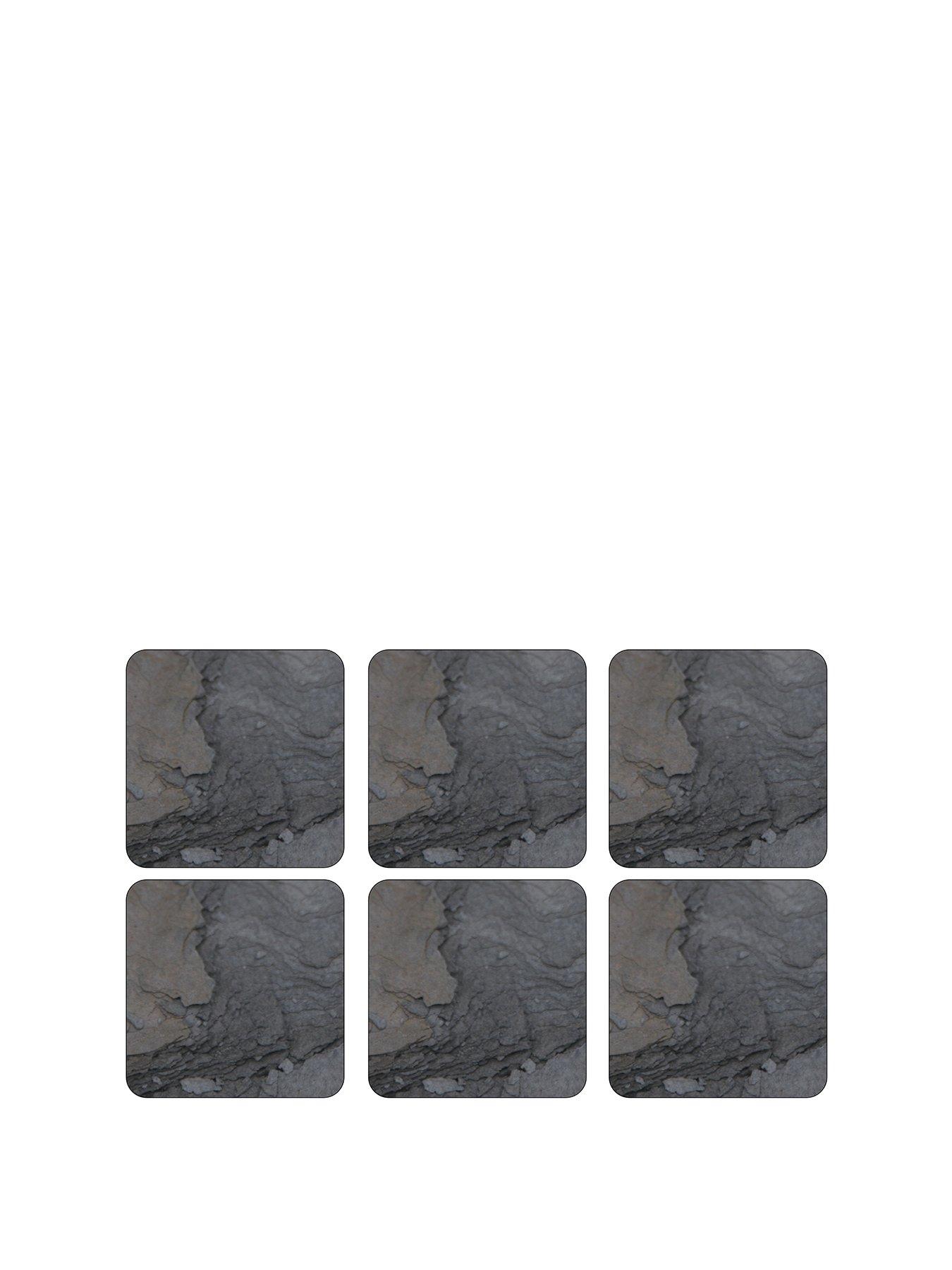 Product photograph of Portmeirion Midnight Slate Coasters - Set Of 6 from very.co.uk