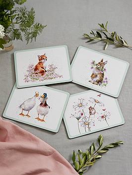 Product photograph of Royal Worcester Wildflowers Placemats - Set Of 4 from very.co.uk