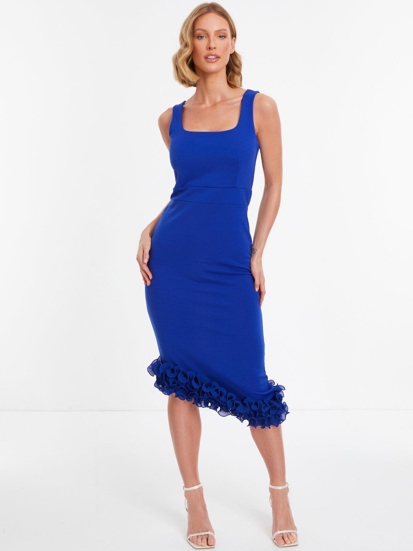 Royal blue quiz dress sales