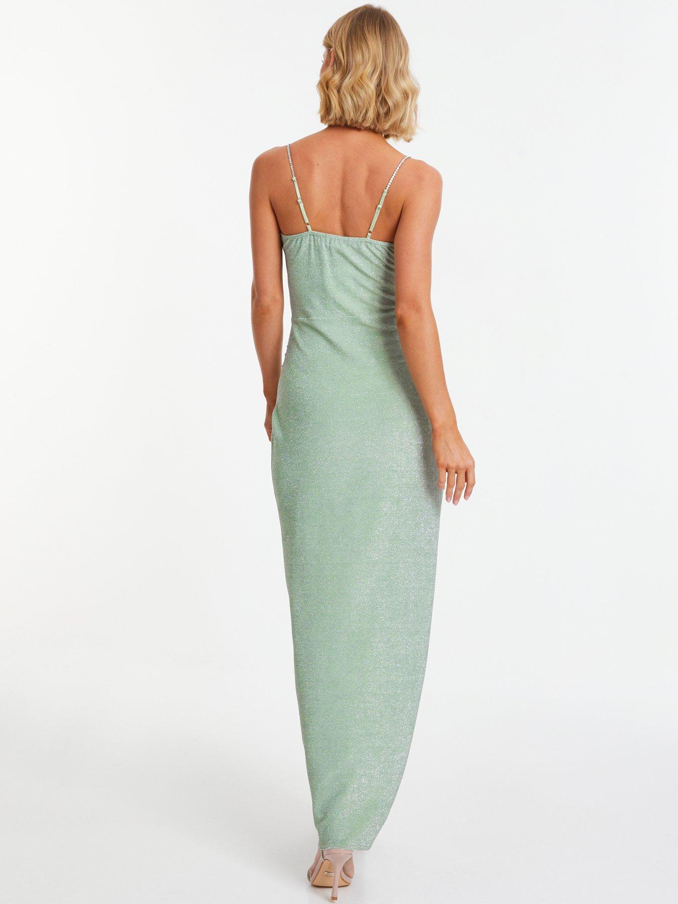 green emerald velvet dress Zoelle Halter Maxi Dress Sage