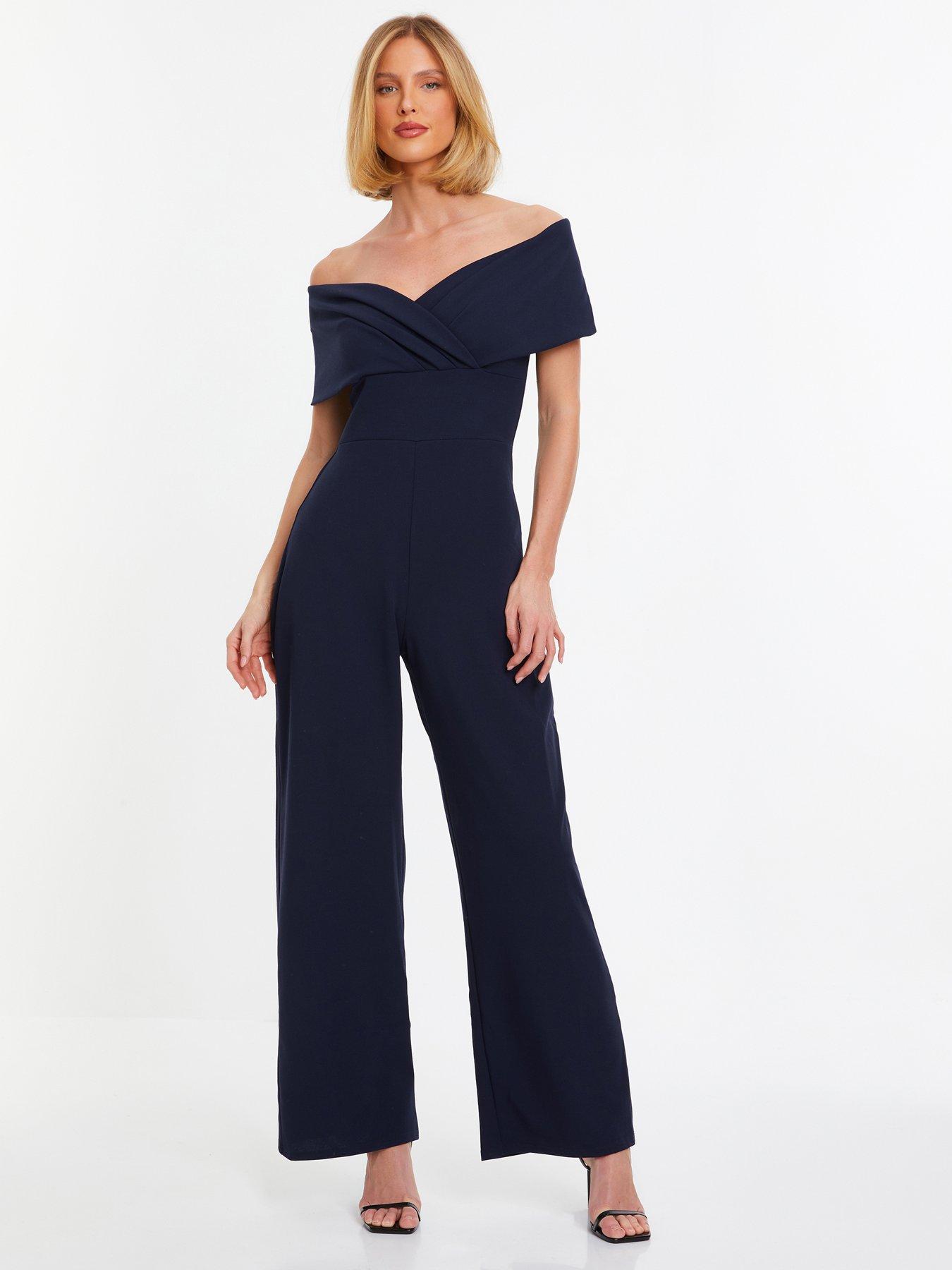 Quiz navy store palazzo jumpsuit