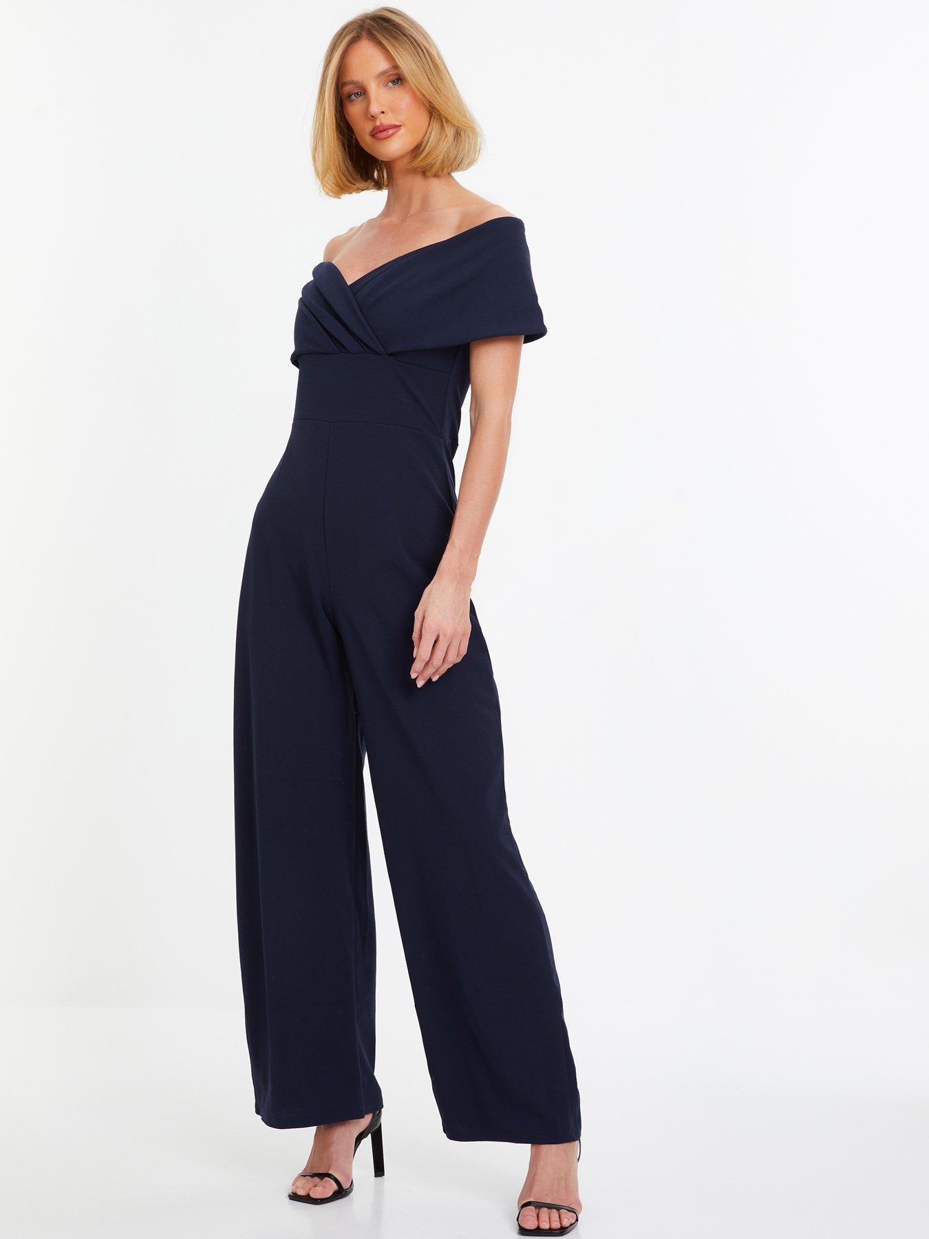 Bardot navy hot sale jumpsuit