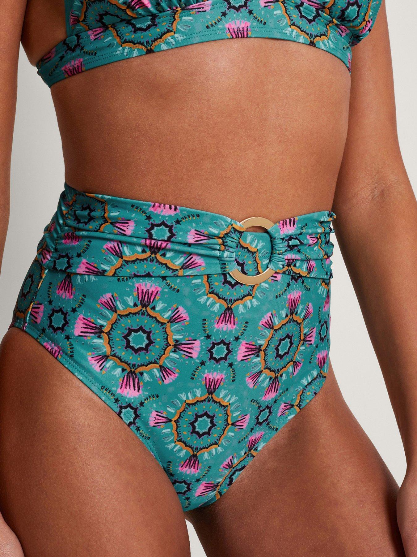 Image 1 of 5 of Monsoon Carla Bikini Bottom - Blue