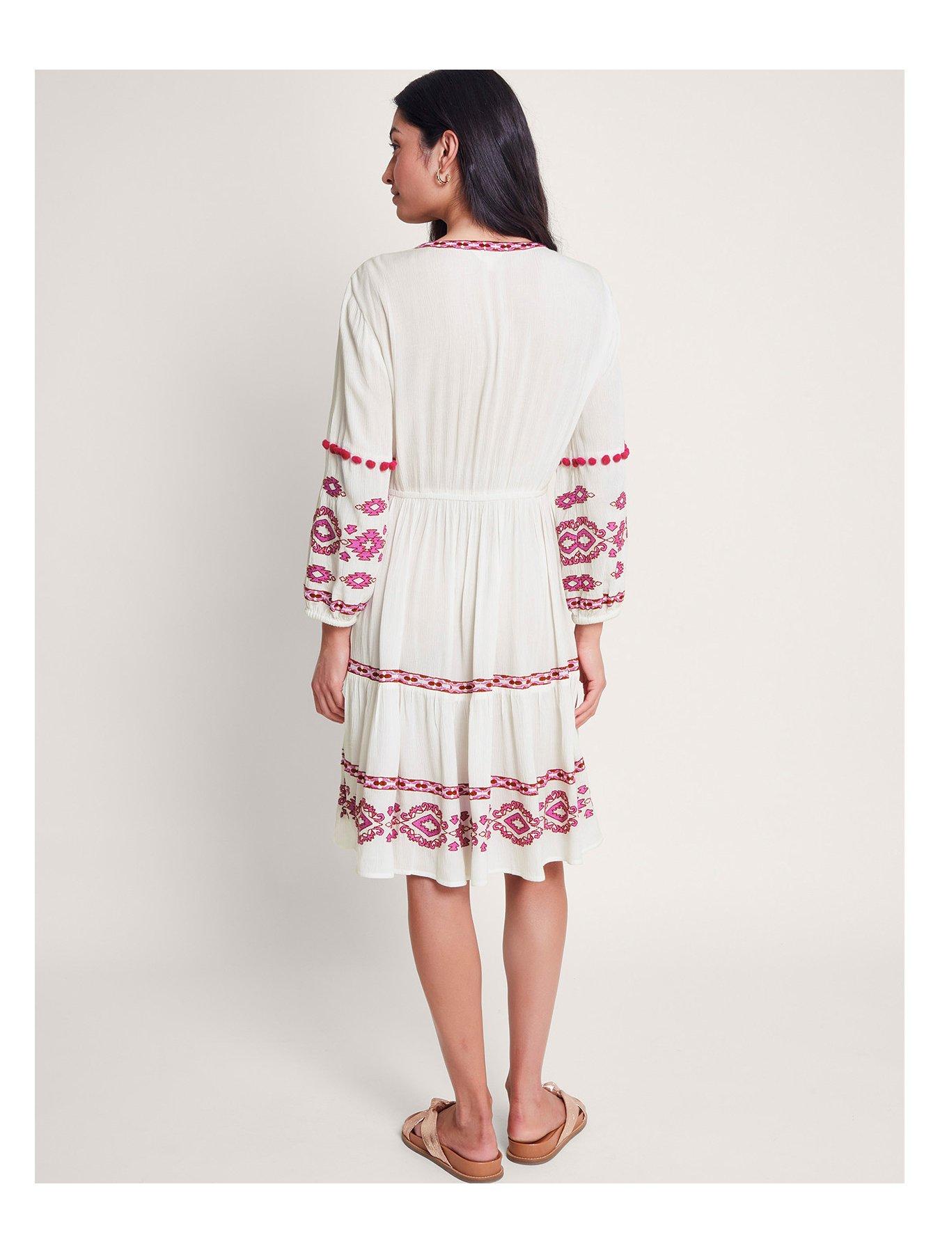 Monsoon Magic Micropleated Kaftan Dress : Statement Micropleated Kaftan Kurta Dress