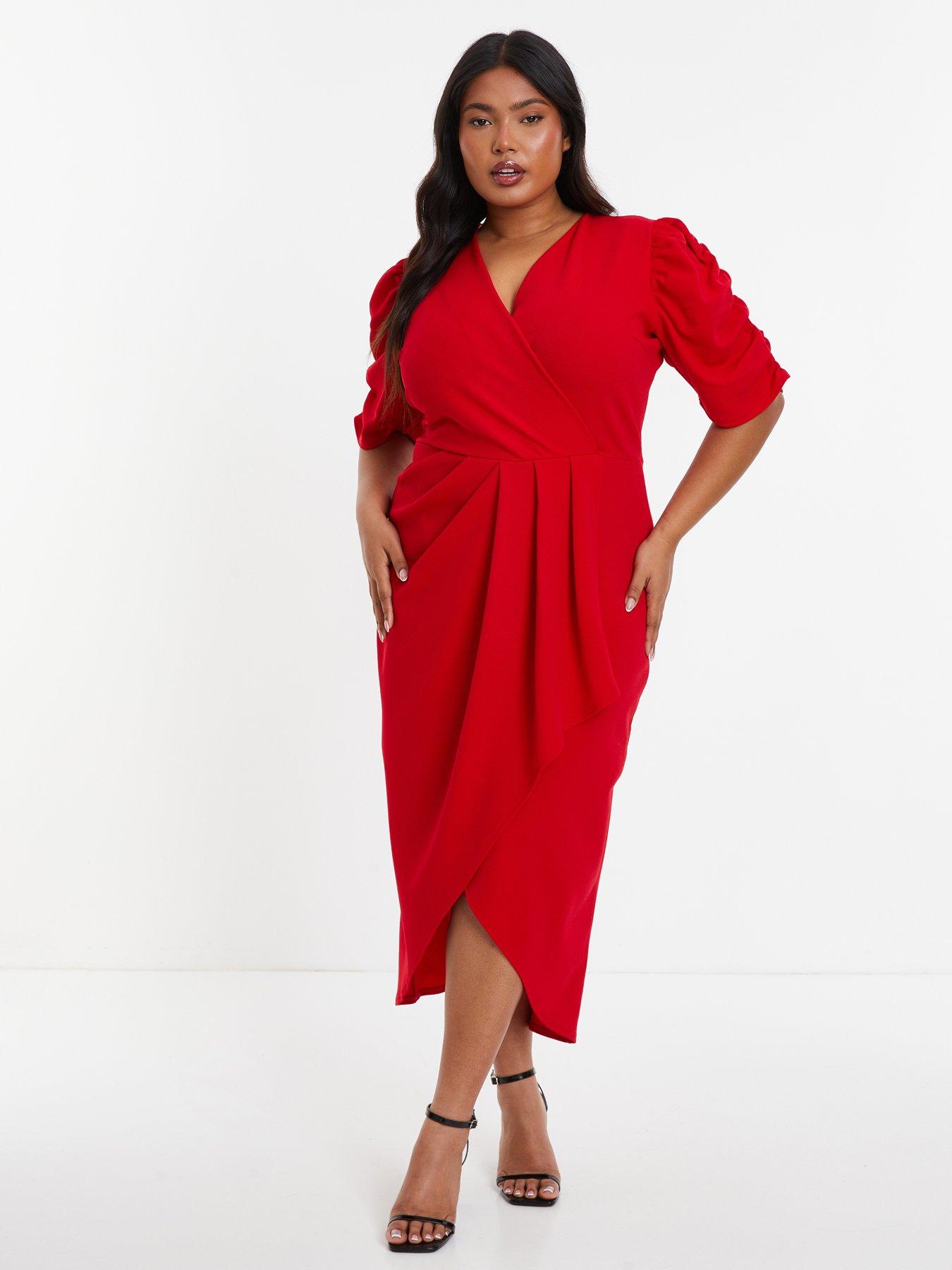 Plus size hotsell red clothing