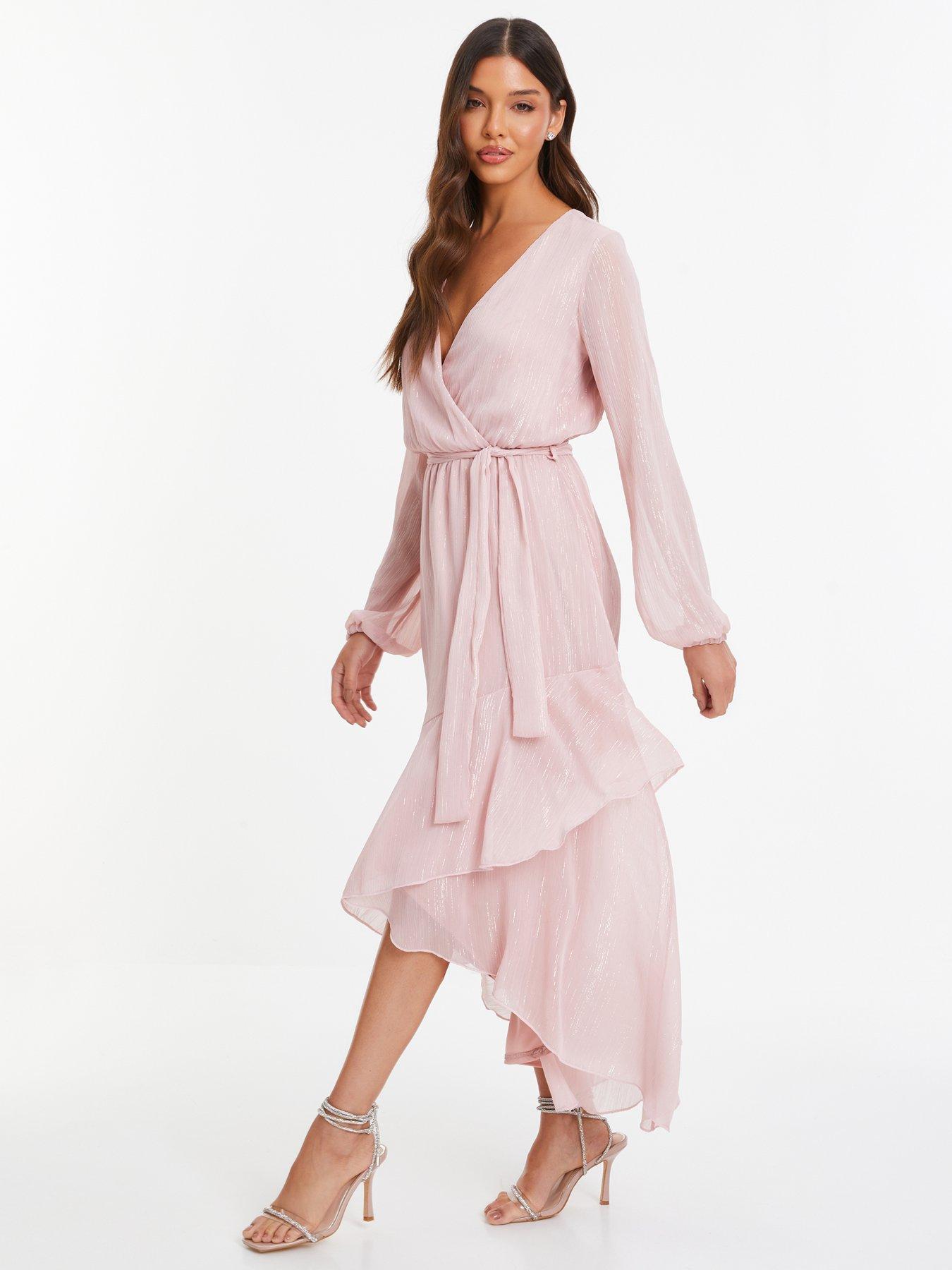 heels with light pink dress Strappy-Back Long Halter Prom Dress with Empire Waist Signature Royal / XSmall main image 0