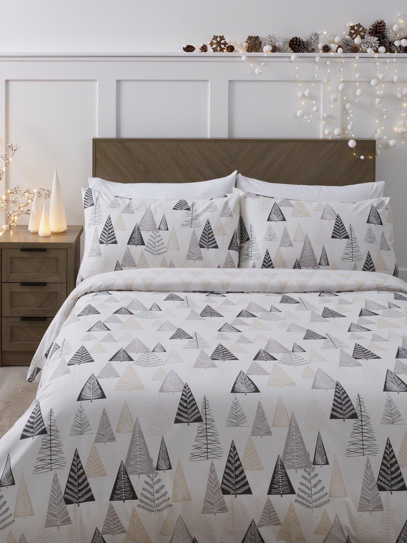 Product photograph of Very Home Geo Christmas Trees Duvet Cover Set from very.co.uk