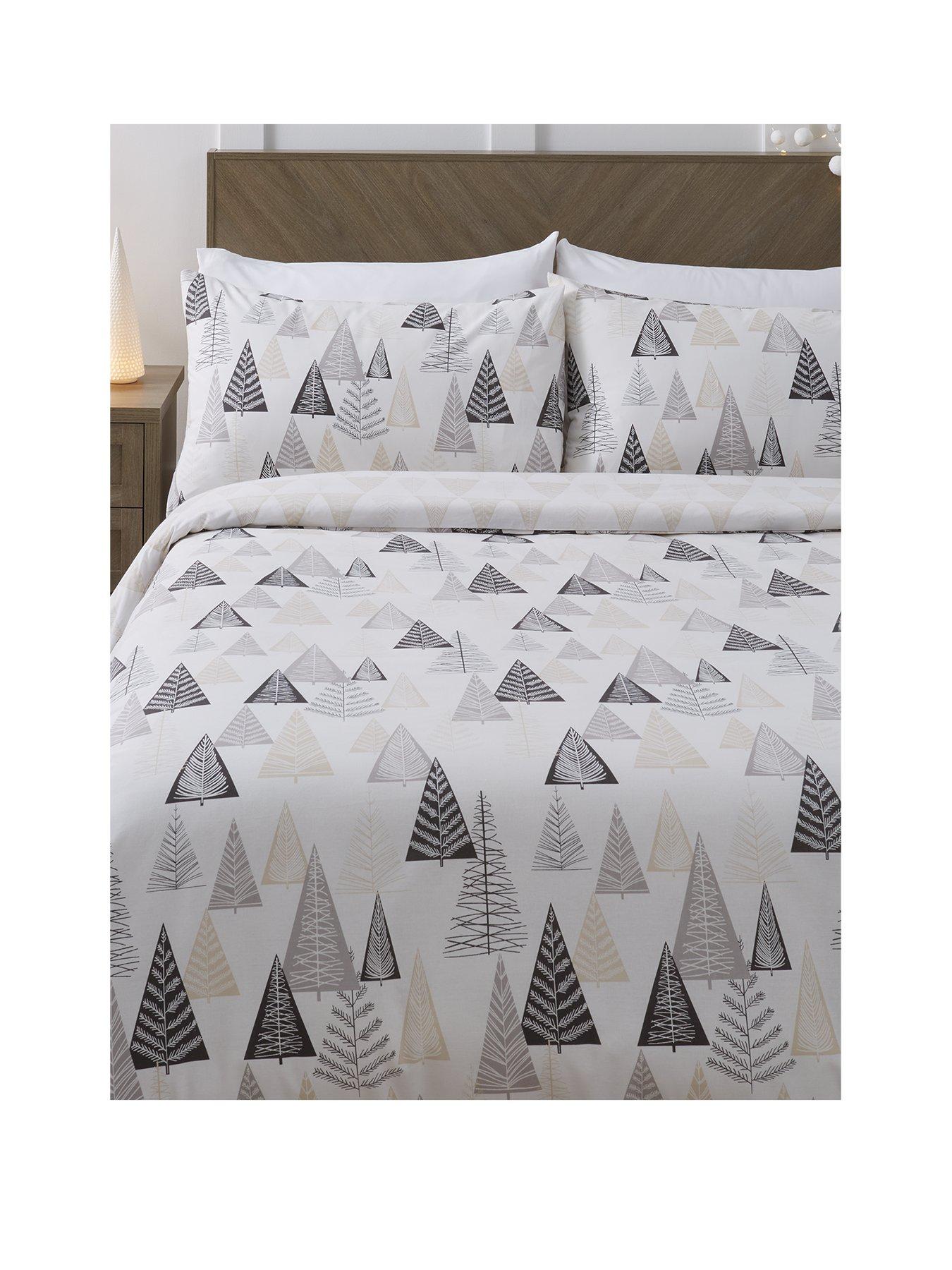 Image 2 of 4 of Very Home Geo Christmas Trees Duvet Cover Set