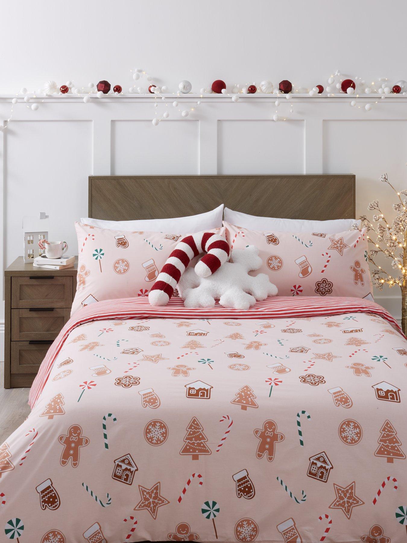 undefined Christmas Gingerbread Reversible Duvet Cover Set