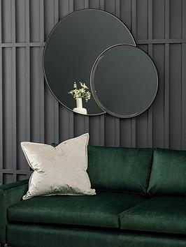 Product photograph of Gallery Ostia Mirror - Black from very.co.uk