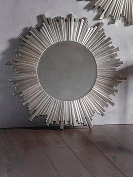 Product photograph of Gallery Herzfeld Silver Wall Mirror from very.co.uk