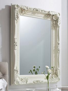 Product photograph of Gallery Carved Louis Mirror - Cream from very.co.uk