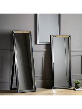 Product photograph of Gallery Luna Cheval Mirror In Grey from very.co.uk