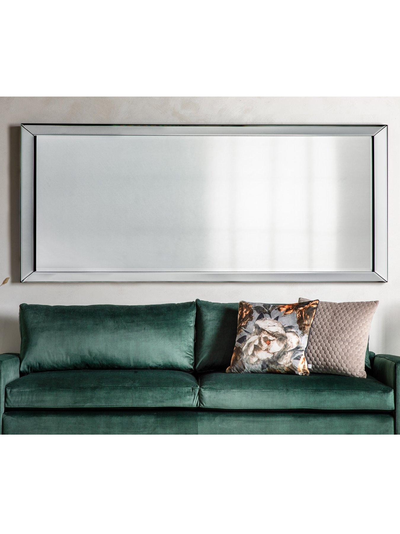 Gallery Luna Leaner Mirror in Silver Very.co.uk