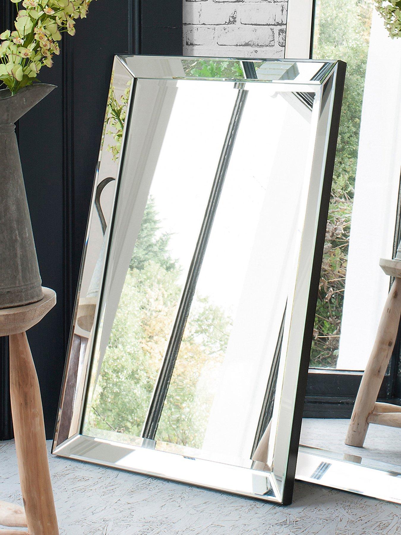 Product photograph of Gallery Luna Mirror In Silver from very.co.uk