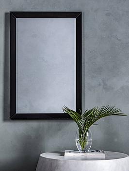 Product photograph of Gallery Luna Mirror In Black from very.co.uk
