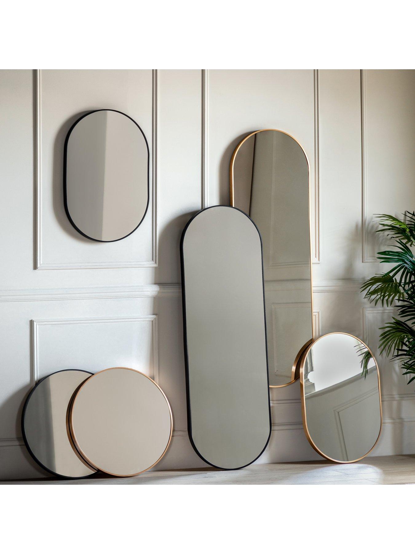 Product photograph of Gallery Yardley Mirror - Black from very.co.uk