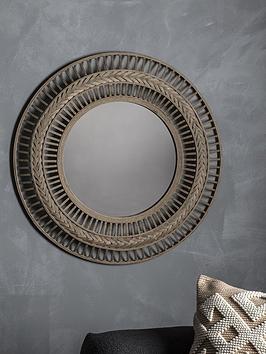 Product photograph of Gallery Zenica Bamboo Mirror from very.co.uk