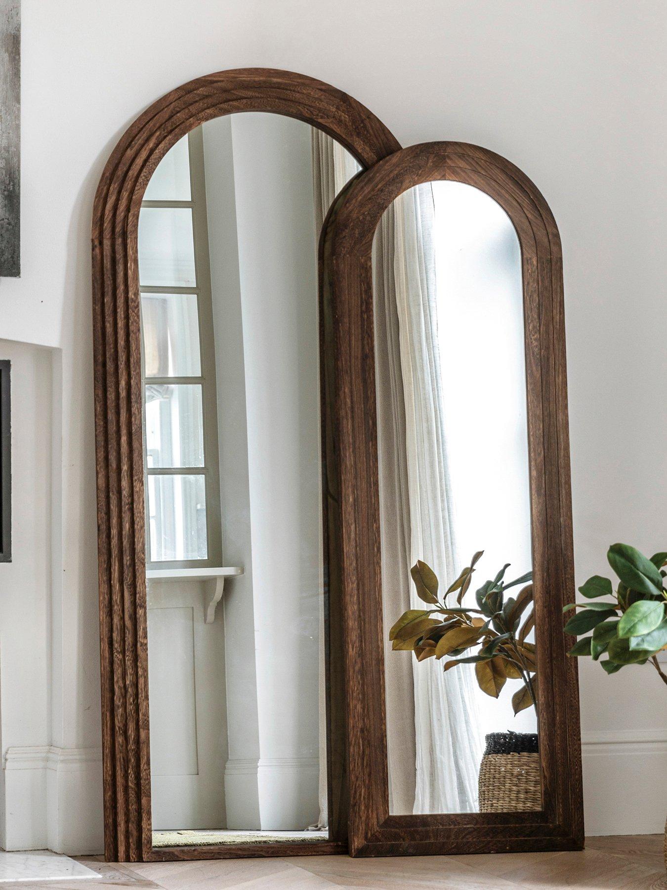 Gallery Direct Beaufort Dark Wood Leaner Mirror