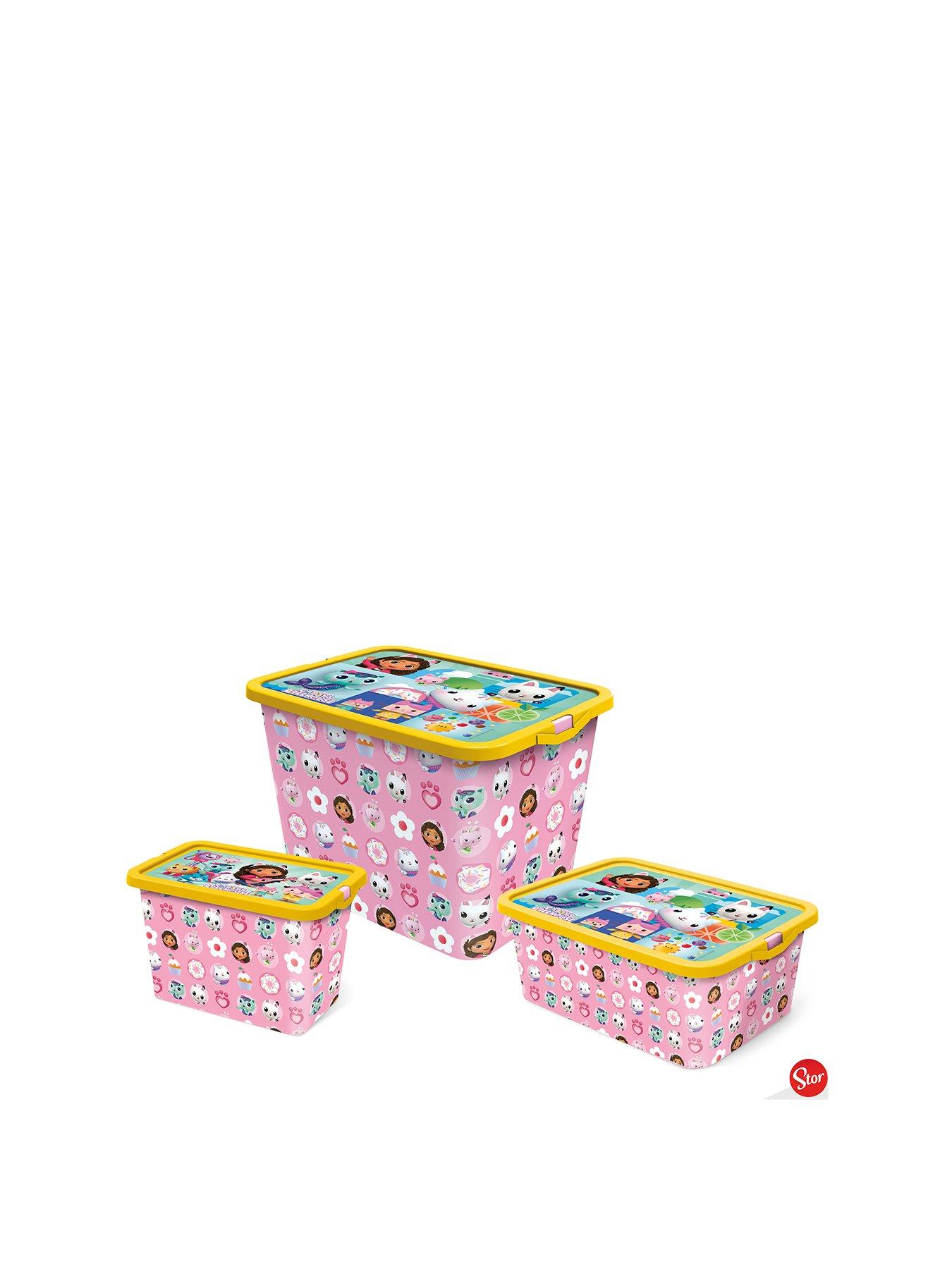 Product photograph of Gabby S Dollhouse Set Of 3 Storage Boxes from very.co.uk