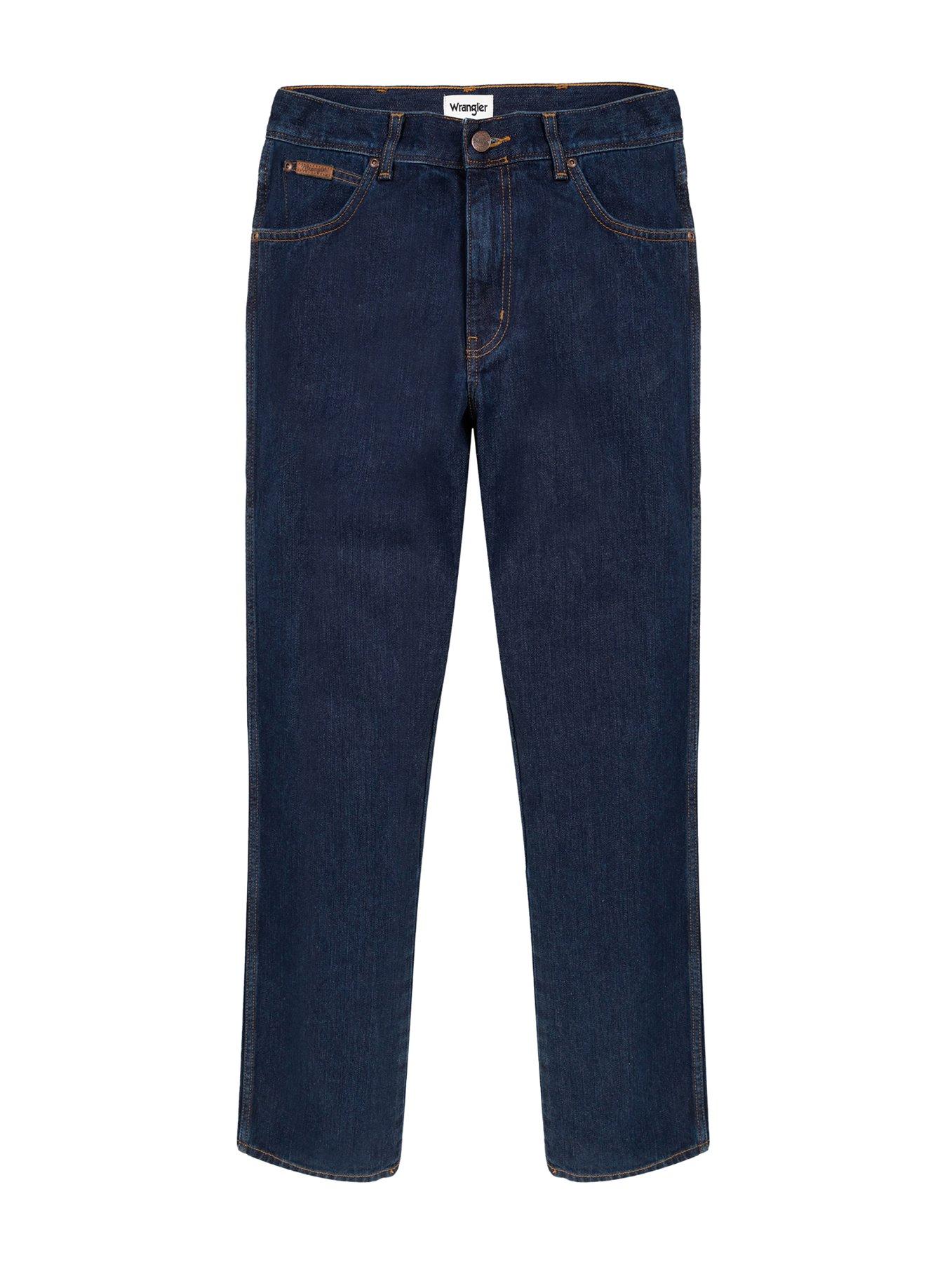 Wrangler Texas Straight Fit Jeans - Dark Blue | Very.co.uk