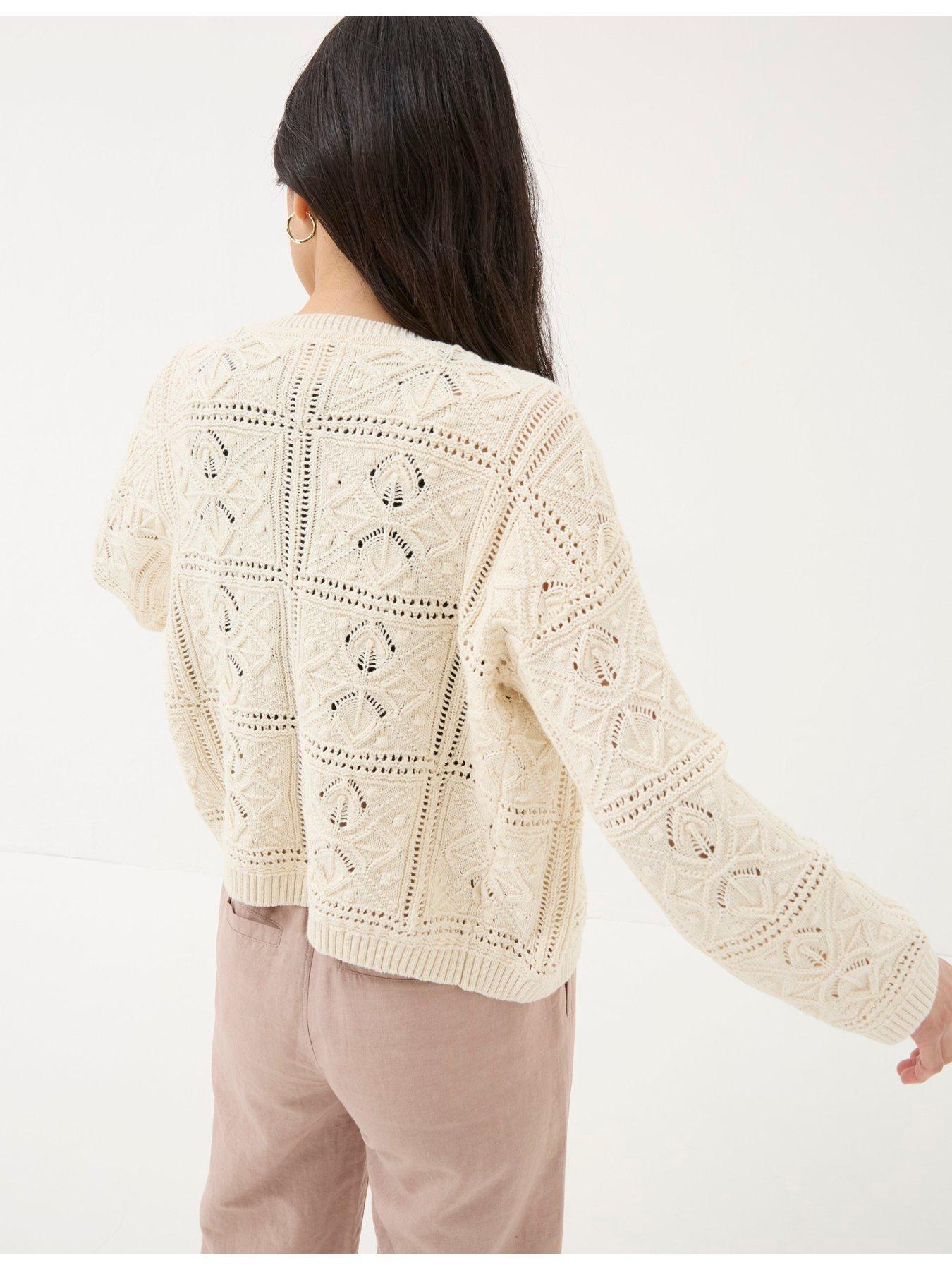 Anna Patchwork Cardigan Cream