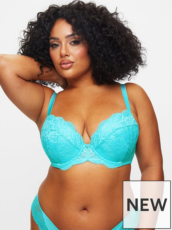 Ann Summers Bras Sexy Lace Planet Padded Plunge Bra - Aqua