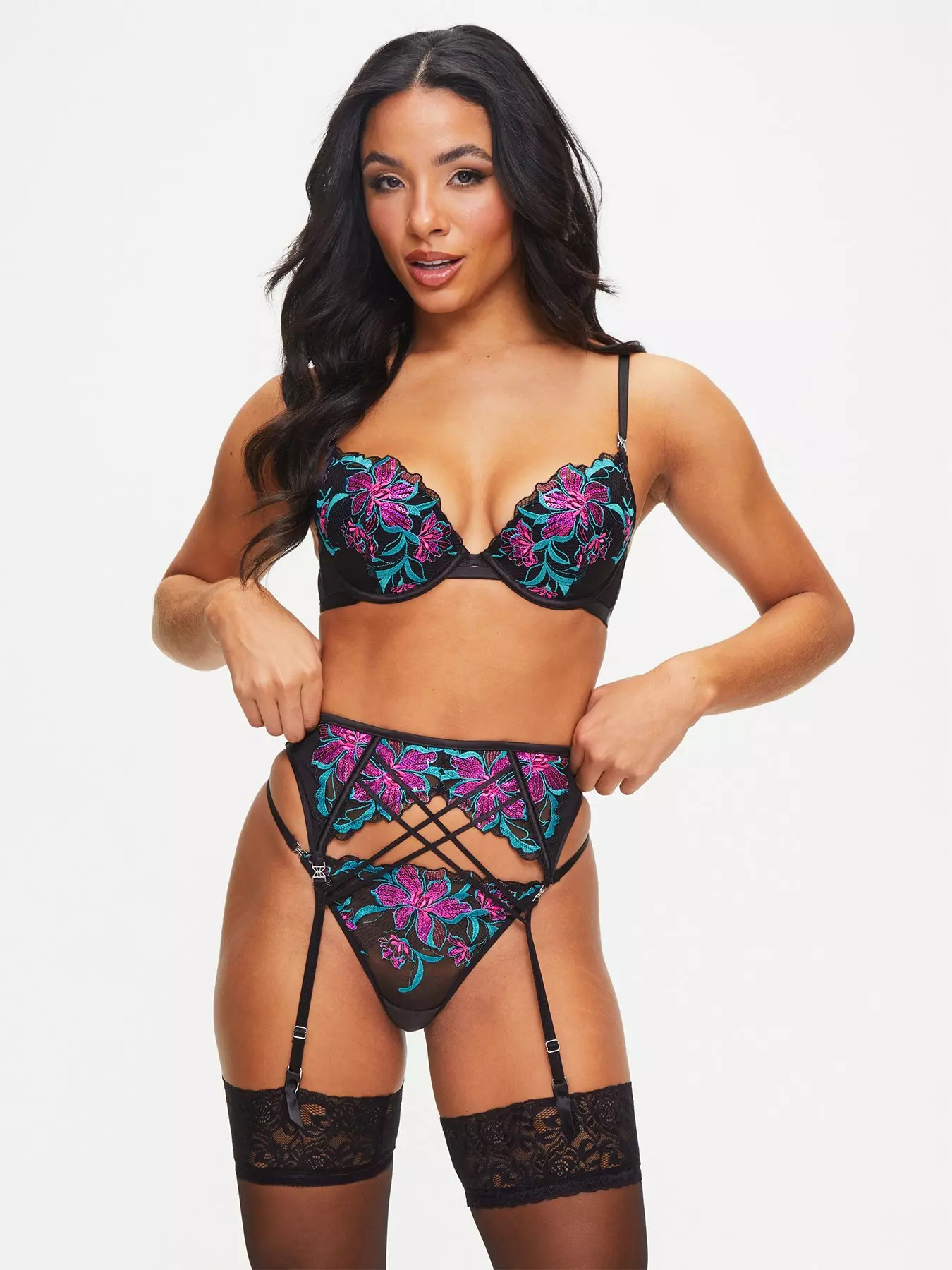 Ann Summers Forbidden Sheer Mesh Strappy Bra With Removable Neck