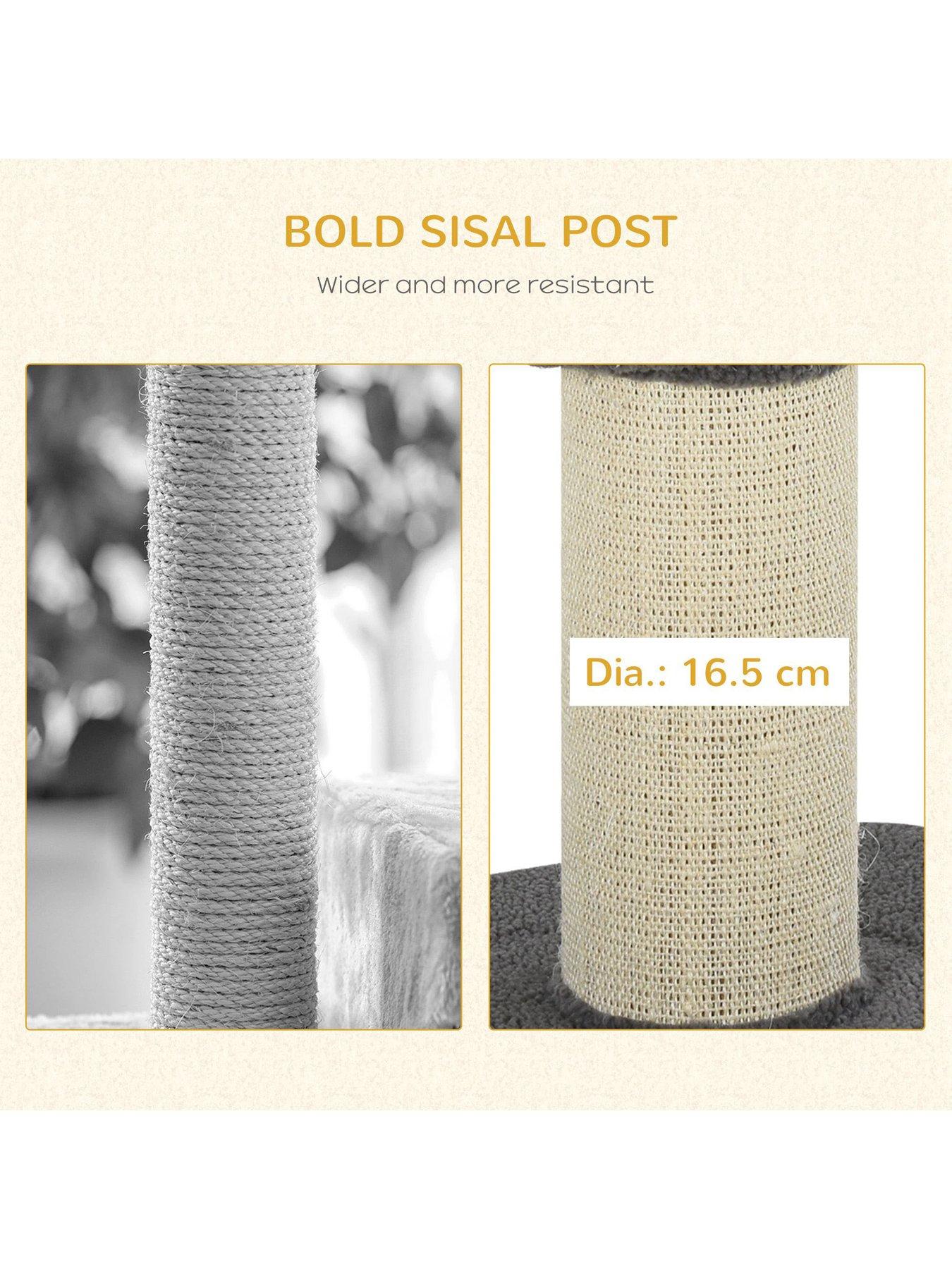Image 6 of 6 of PawHut 91cm Cat Tree with Sisal Scratching Post Grey