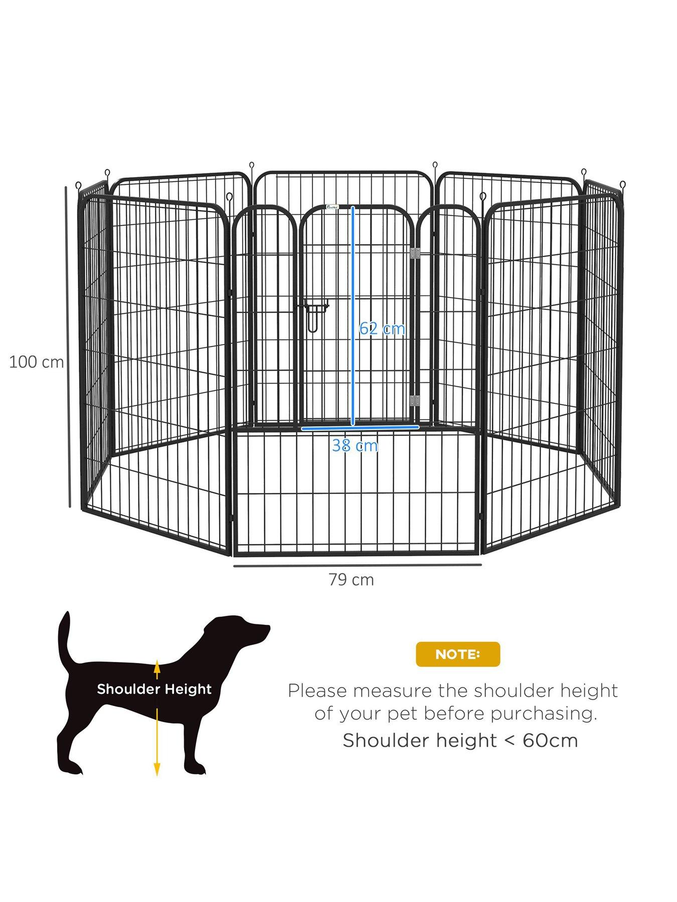 PawHut Heavy Duty 8 Panel Foldable Dog Play Pen 80 x 100 cm | Very