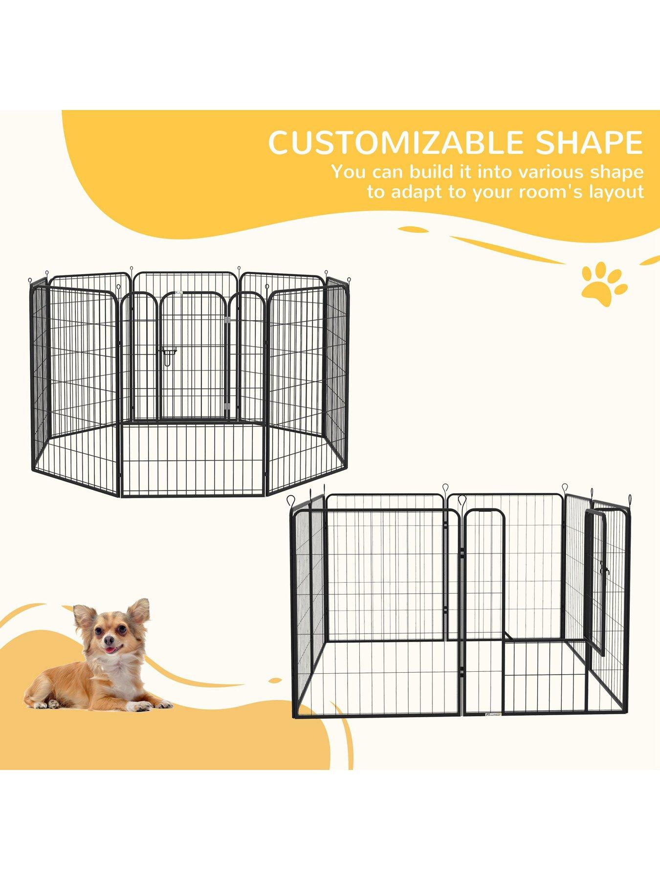 PawHut Heavy Duty 8 Panel Foldable Dog Play Pen 80 x 100 cm | Very