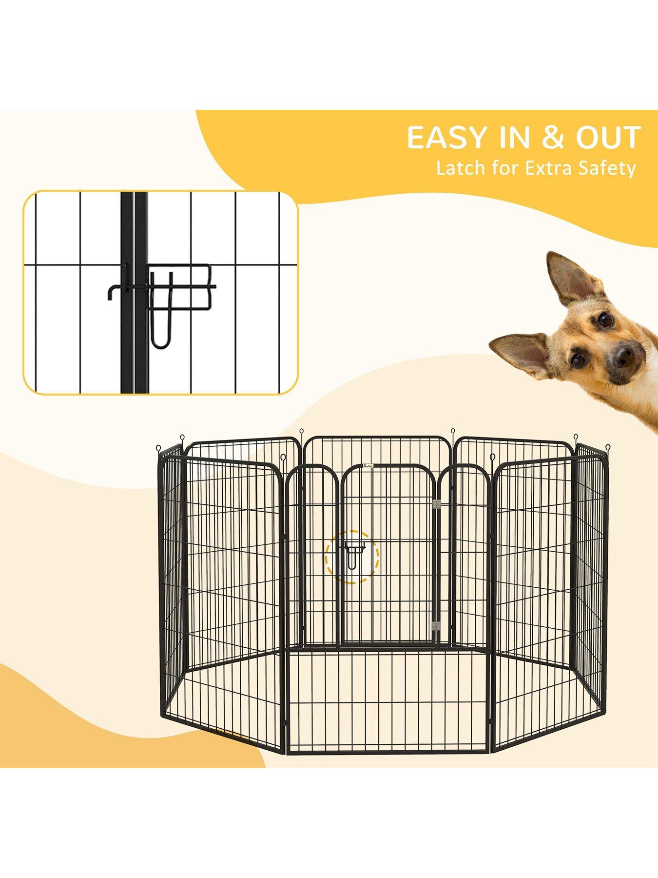 PawHut Heavy Duty 8 Panel Foldable Dog Play Pen 80 x 100 cm | Very